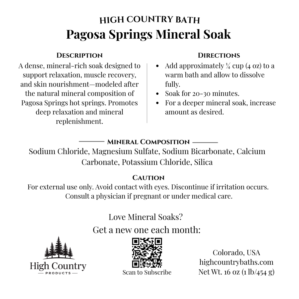 Pagosa Springs Mineral Bath Soak