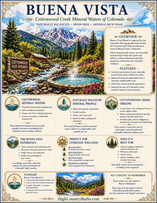 The Buena Vista Hot Springs Bath Soak - Colorado Mineral Hot Springs Gift