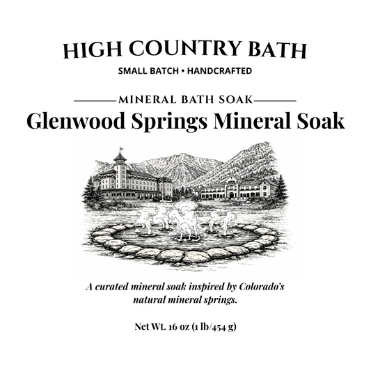 Glenwood Springs Mineral Bath Soak - Alkaline Detox & Skin Softening – Colorado Hot Springs Inspired (16 oz)