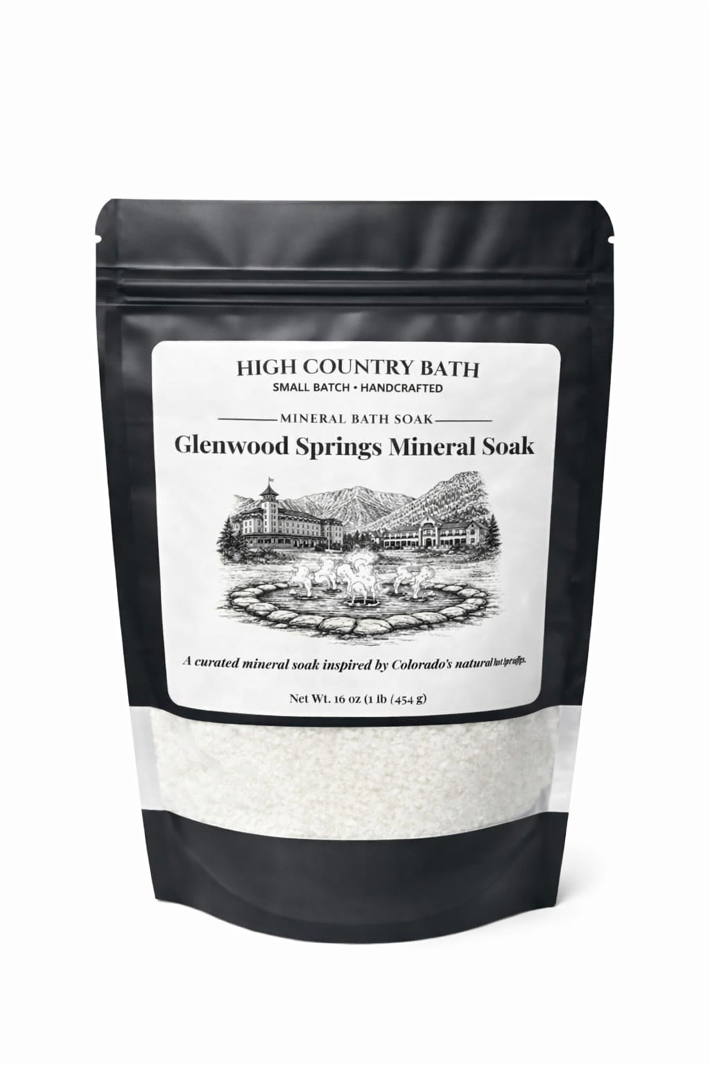 Glenwood Springs Mineral Bath Soak – Single Bath Travel Size – Colorado Hot Springs Inspired (4 oz)