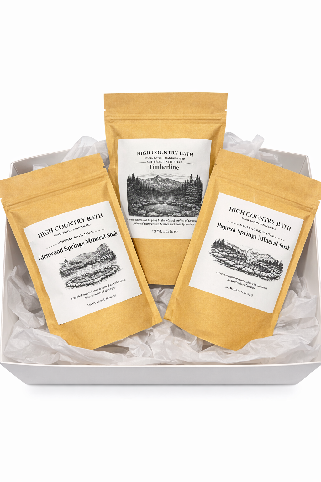 Hot Springs Sampler - 3 1lb Mineral Soaks