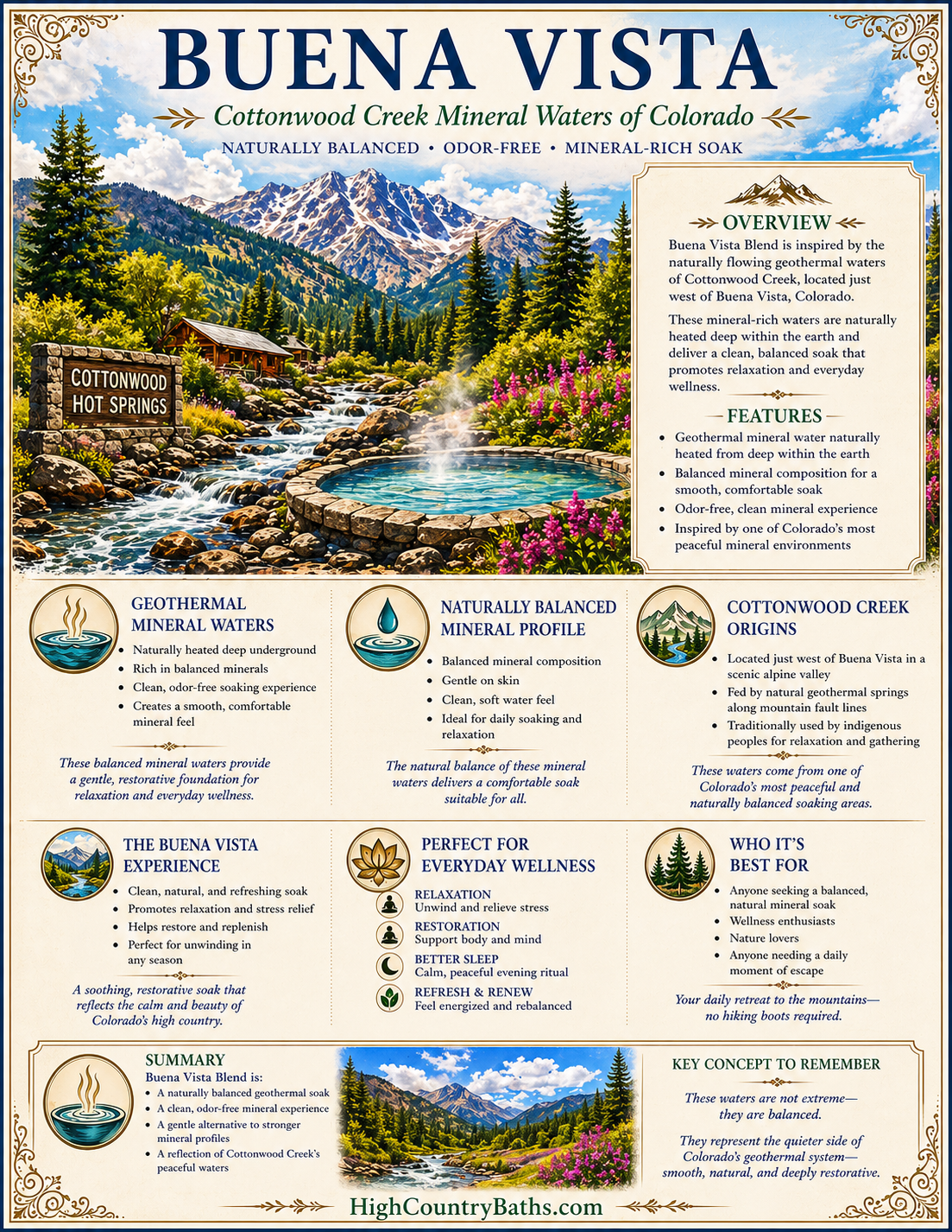 The Buena Vista Hot Springs Bath Soak - Colorado Mineral Hot Springs Gift