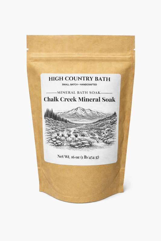 Chalk Creek Mineral Bath Soak – Natural Mountain Mineral Blend – Colorado Hot Springs Inspired (16 oz)