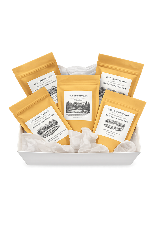 Colorado Hot Springs Collection #1 – 5 Mineral Bath Soaks – Relaxation & Self Care Gift Set