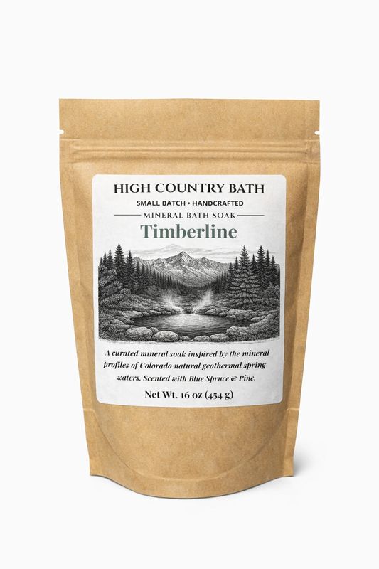 Timberline Mineral Bath Soak – Pine & Blue Spruce Aromatherapy – Relaxation & Stress Relief – Colorado Mountain Inspired (16 oz)